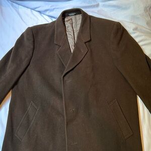 di Silver Brown Cashmere Overcoat